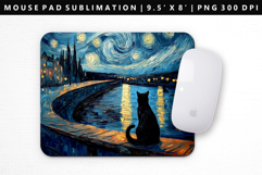 Colored Cats Mouse Pad Design | Mouse Pad Sublimation PNG Product Image 1