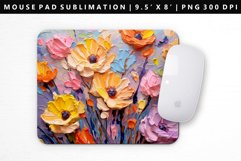 Flower Mouse Pad Design | Mouse Pad Sublimation PNG Product Image 1