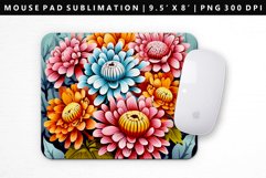 Flower Mouse Pad Design | Mouse Pad Sublimation PNG Product Image 1
