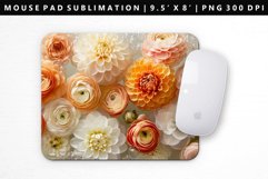 Flower Mouse Pad Design | Mouse Pad Sublimation PNG Product Image 1