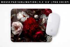 Flower Mouse Pad Design | Mouse Pad Sublimation PNG Product Image 1