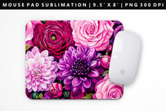 Flower Mouse Pad Design | Mouse Pad Sublimation PNG Product Image 1