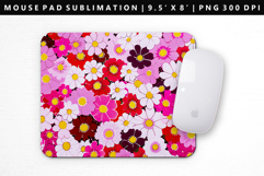 Flower Mouse Pad Design | Mouse Pad Sublimation PNG Product Image 1