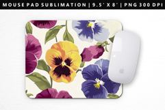 Flower Mouse Pad Design | Mouse Pad Sublimation PNG Product Image 1