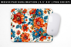 Flower Mouse Pad Design | Mouse Pad Sublimation PNG Product Image 1