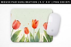 Flower Mouse Pad Design | Mouse Pad Sublimation PNG Product Image 1