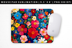 Flower Mouse Pad Design | Mouse Pad Sublimation PNG Product Image 1