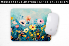 Flower Mouse Pad Design | Mouse Pad Sublimation PNG Product Image 1