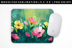 Flower Mouse Pad Design | Mouse Pad Sublimation PNG Product Image 1