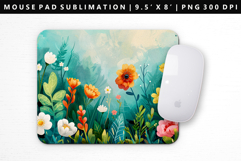 Flower Mouse Pad Design | Mouse Pad Sublimation PNG Product Image 1