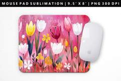 Flower Mouse Pad Design | Mouse Pad Sublimation PNG Product Image 1