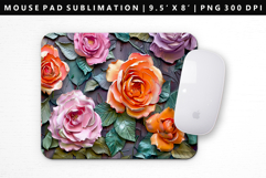 Flower Mouse Pad Design | Mouse Pad Sublimation PNG Product Image 1