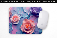 Flower Mouse Pad Design | Mouse Pad Sublimation PNG Product Image 1