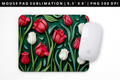 Flower Mouse Pad Design | Mouse Pad Sublimation PNG Product Image 1