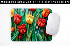 Flower Mouse Pad Design | Mouse Pad Sublimation PNG Product Image 1