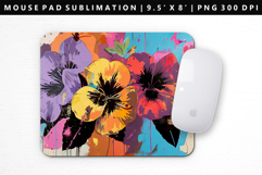 Flower Mouse Pad Design | Mouse Pad Sublimation PNG Product Image 1