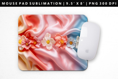 Flower Mouse Pad Design | Mouse Pad Sublimation PNG Product Image 1