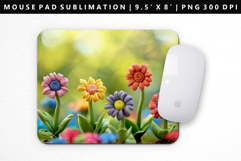 Flower Mouse Pad Design | Mouse Pad Sublimation PNG Product Image 1