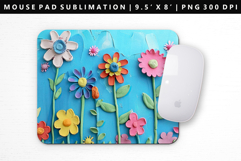 Flower Mouse Pad Design | Mouse Pad Sublimation PNG Product Image 1