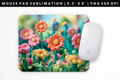 Flower Mouse Pad Design | Mouse Pad Sublimation PNG Product Image 1
