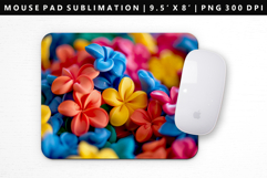 Flower Mouse Pad Design | Mouse Pad Sublimation PNG Product Image 1