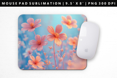 Flower Mouse Pad Design | Mouse Pad Sublimation PNG Product Image 1