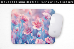 Flower Mouse Pad Design | Mouse Pad Sublimation PNG Product Image 1
