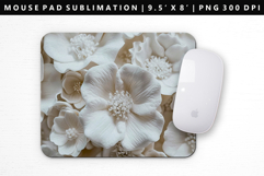 Flower Mouse Pad Design | Mouse Pad Sublimation PNG Product Image 1