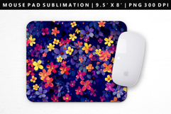 Flower Mouse Pad Design | Mouse Pad Sublimation PNG Product Image 1