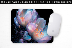 Flower Mouse Pad Design | Mouse Pad Sublimation PNG Product Image 1
