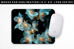 Flower Mouse Pad Design | Mouse Pad Sublimation PNG Product Image 1
