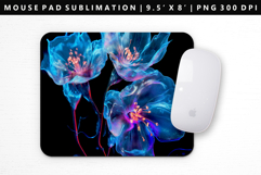 Flower Mouse Pad Design | Mouse Pad Sublimation PNG Product Image 1