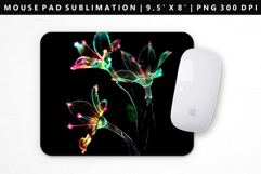 Flower Mouse Pad Design | Mouse Pad Sublimation PNG Product Image 1