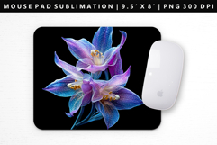 Flower Mouse Pad Design | Mouse Pad Sublimation PNG Product Image 1
