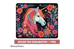 Unicorn Mouse Pad Sublimation PNG | Fantasy Design Product Image 2