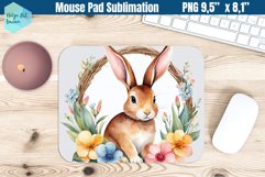 Mouse Pad Sublimation | Spring Bunny Product Image 1
