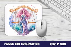 Libra Zodiac Sign Mouse Pad Design, Astrology Sublimation Product Image 1
