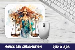 Libra Zodiac Sign Mouse Pad Design, Astrology Sublimation Product Image 1