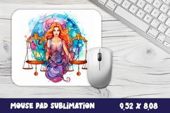 Libra Zodiac Sign Mouse Pad Design, Astrology Sublimation Product Image 1