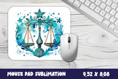 Libra Zodiac Sign Mouse Pad Design, Astrology Sublimation Product Image 1