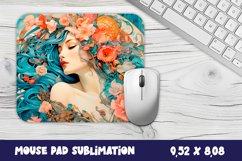 Mouse pad design | Vintage girl Mouse Pad Sublimation Product Image 1