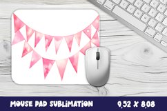 Pink birthday flags| Sublimation mouse pad Product Image 1