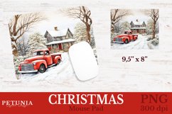 Mouse Pad sublimation design PNG being used as a Christmas Mouse Pad print