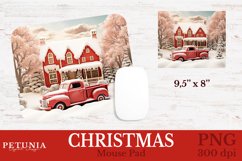 Mouse Pad sublimation design PNG being used as a Christmas Mouse Pad print