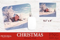 Mouse Pad sublimation design PNG being used as a Christmas Mouse Pad print
