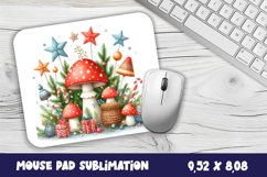 Christmas funny winter mushrooms| mushroom mouse pad Product Image 1