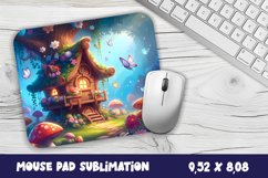 Fairy House Surrounded by flowers MousePad Sublimation Product Image 1