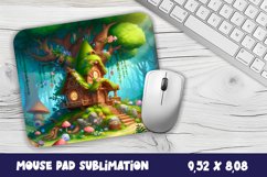 Fairy House Surrounded by flowers MousePad Sublimation Product Image 1