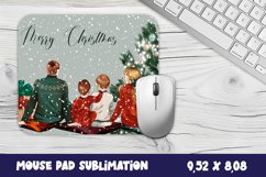 Mouse pad, sublimation, family Christmas design with baby Product Image 1