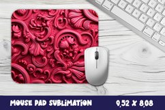 Embossed Pink Leather 3d Mouse Pad Sublimation. Product Image 1